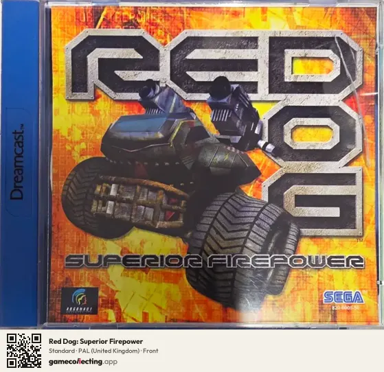 Red Dog: Superior Firepower Sega Dreamcast, United Kingdom box front