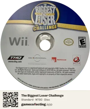 The Biggest Loser Challenge Nintendo Wii, NTSC disc