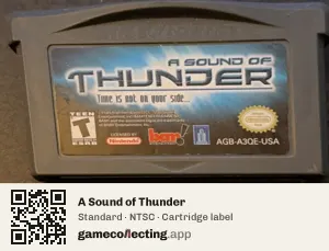 A Sound of Thunder Game Boy Advance, NTSC cartridge label