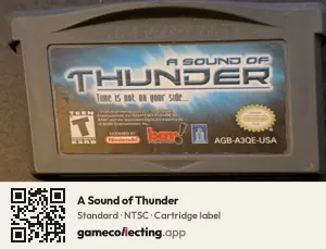 A Sound of Thunder Game Boy Advance, NTSC cartridge label