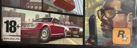 Grand Theft Auto IV, the PEGI square on its front