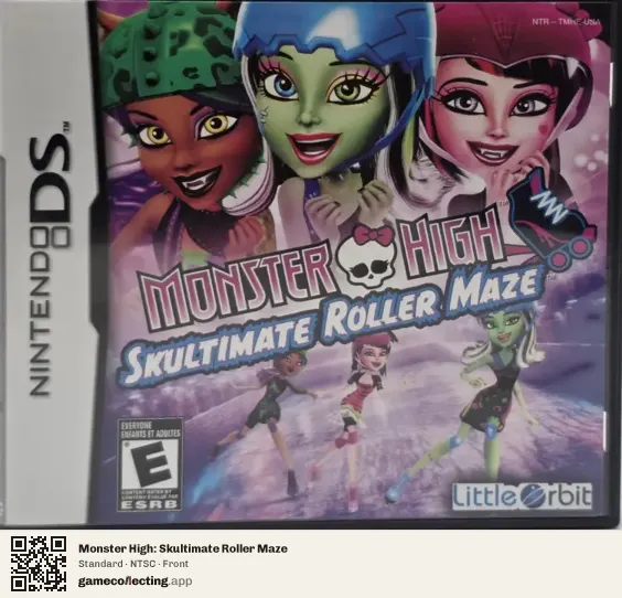 Monster High: Skultimate Roller Maze Nintendo DS, NTSC box front