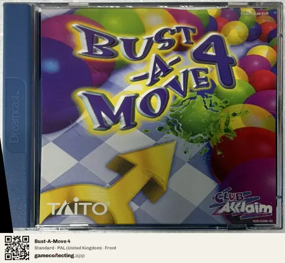Bust-A-Move 4 Sega Dreamcast, United Kingdom box front