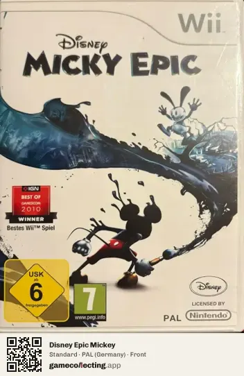Disney Epic Mickey Nintendo Wii, Germany box front