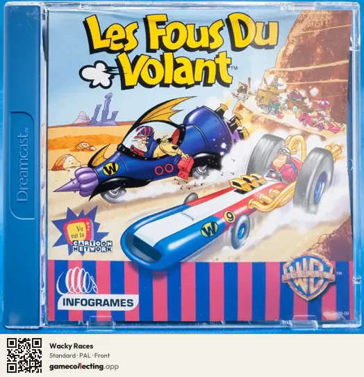 Wacky Races Sega Dreamcast, PAL box front