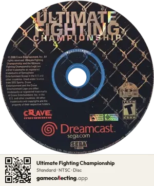 Ultimate Fighting Championship Sega Dreamcast, NTSC disc