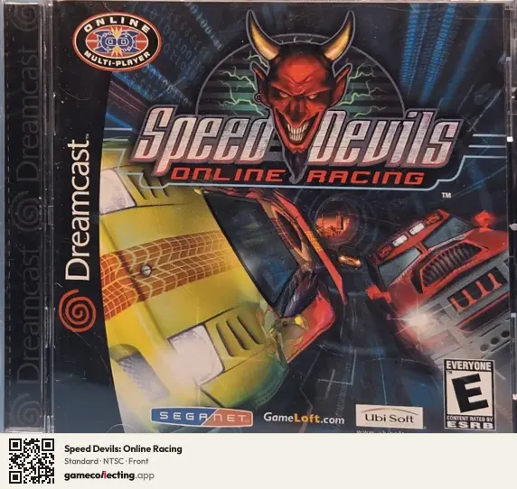 Speed Devils: Online Racing Sega Dreamcast, NTSC box front