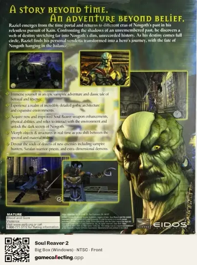 Soul Reaver 2 Computer, NTSC box front