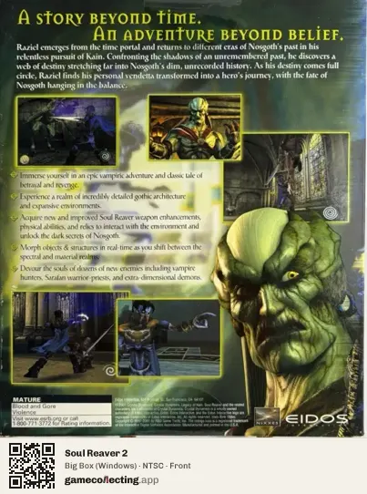 Soul Reaver 2 Computer, NTSC box front