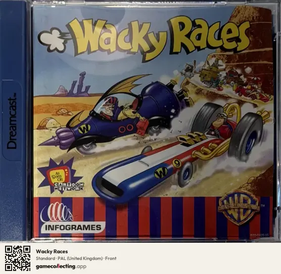 Wacky Races Sega Dreamcast, United Kingdom box front