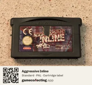 Aggressive Inline Game Boy Advance, PAL cartridge label