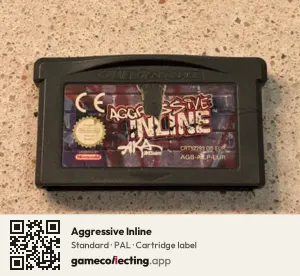 Aggressive Inline Game Boy Advance, PAL cartridge label