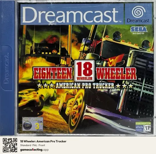 18 Wheeler: American Pro Trucker Sega Dreamcast, PAL box front