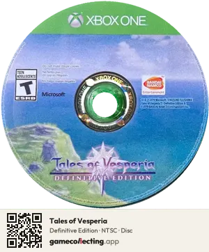 Tales of Vesperia Xbox One, NTSC disc