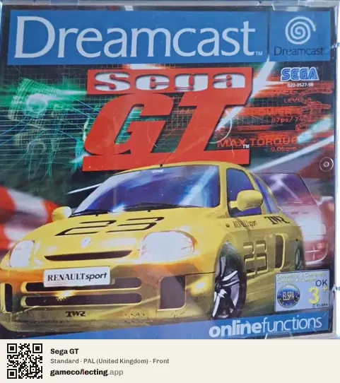 Sega GT Sega Dreamcast, United Kingdom box front
