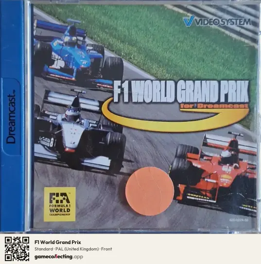 F1 World Grand Prix Sega Dreamcast, United Kingdom box front