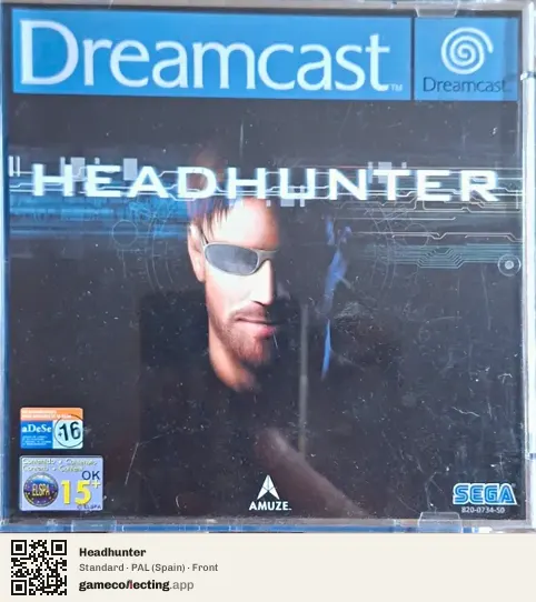 Headhunter Sega Dreamcast, Spain box front