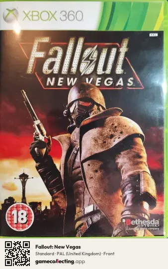 Fallout: New Vegas Xbox 360, United Kingdom box front