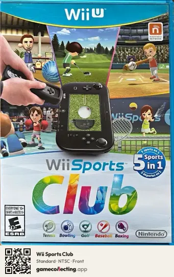 Wii Sports Club Nintendo Wii U, NTSC box front