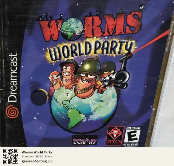 Worms World Party Sega Dreamcast, NTSC box front