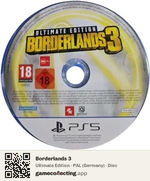 Borderlands 3 PlayStation 5, PAL disc