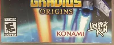 Gradius Origins, the ESRB box on its front