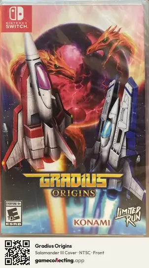 Gradius Origins Nintendo Switch, NTSC box front