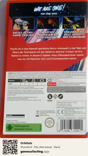 Orbitals Nintendo Switch 2, Germany box back