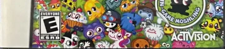 Moshi Monsters: Moshling Zoo, the ESRB box on its front