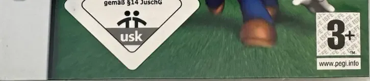 Super Mario 64 DS, the USK square on its front