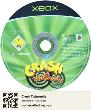 Crash Twinsanity Xbox, PAL disc
