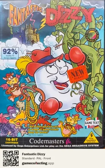 Fantastic Dizzy Sega Mega Drive / Genesis, PAL box front