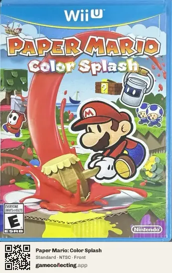 Paper Mario: Color Splash Nintendo Wii U, NTSC box front
