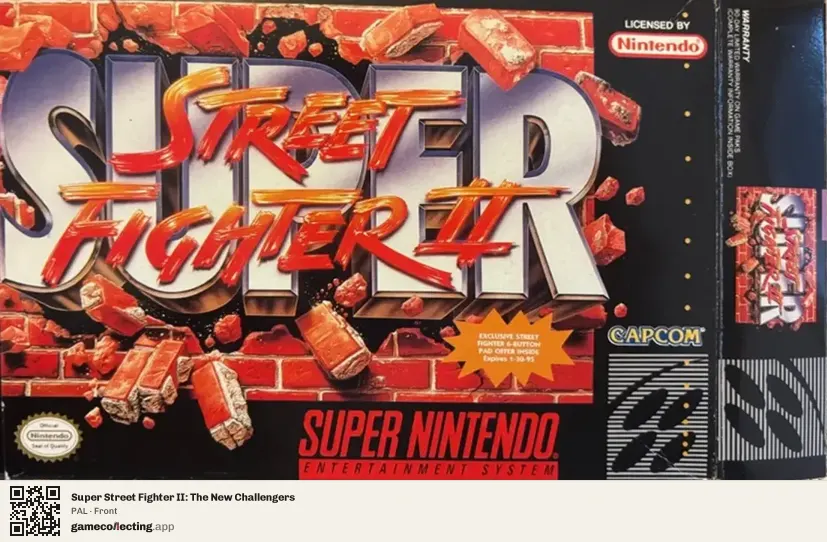 Super Street Fighter II: The New Challengers Super Nintendo Entertainment System, PAL box front