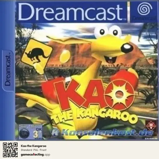 Kao the Kangaroo Sega Dreamcast, PAL box front