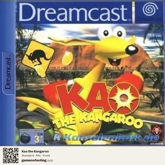 Kao the Kangaroo Sega Dreamcast, PAL box front