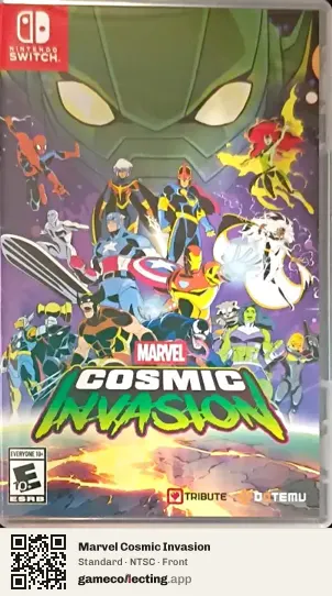 Marvel Cosmic Invasion Nintendo Switch, NTSC box front