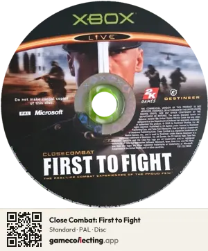 Close Combat: First to Fight Xbox, PAL disc