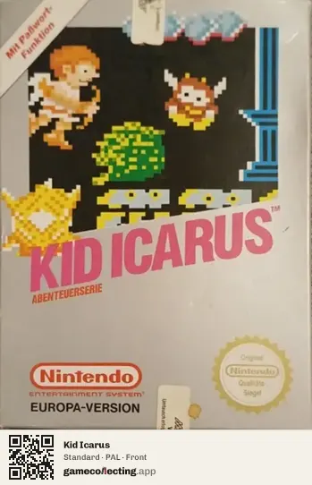 Kid Icarus Nintendo Entertainment System, PAL box front