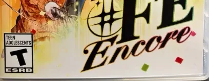 Tokyo Mirage Sessions #FE Encore, the ESRB box on its front
