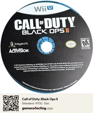 Call of Duty: Black Ops II Nintendo Wii U, NTSC disc