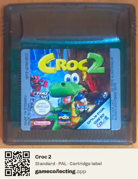 Croc 2 Game Boy Color, PAL cartridge label