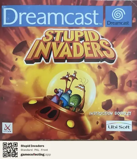 Stupid Invaders Sega Dreamcast, PAL box front