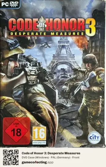 Code of Honor 3: Desperate Measures Computer, Germany box front