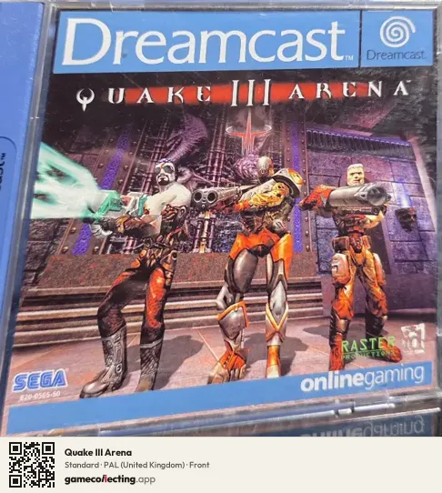 Quake III Arena Sega Dreamcast, United Kingdom box front