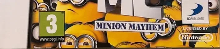Despicable Me: Minion Mayhem, the PEGI square on its front