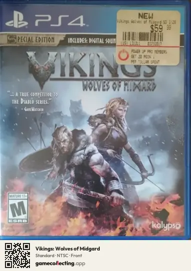 Vikings: Wolves of Midgard PlayStation 4, NTSC box front