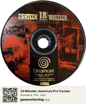 18 Wheeler: American Pro Trucker Sega Dreamcast, PAL disc