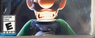 Luigi's Mansion 3, the ESRB box on its front