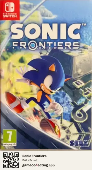 Sonic Frontiers Nintendo Switch, PAL box front